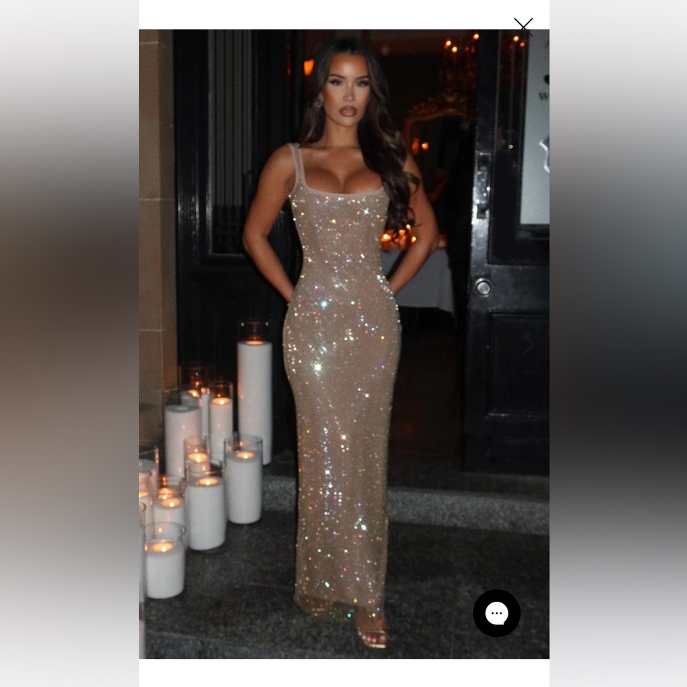 NWT PETRA MAXI DRESS - GOLD